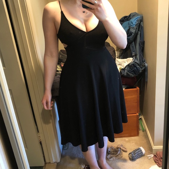 Black Formal Midlength Dress - Picture 4 of 6